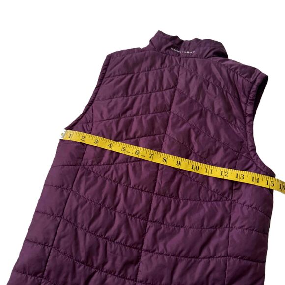 Columbia Vest Small Quilted High Neck Zip Front Sleeveless Purple puffer - Picture 8 of 8